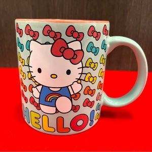 Sanrio Hello Kitty Mug Rainbow Shirt With Bows 20 oz